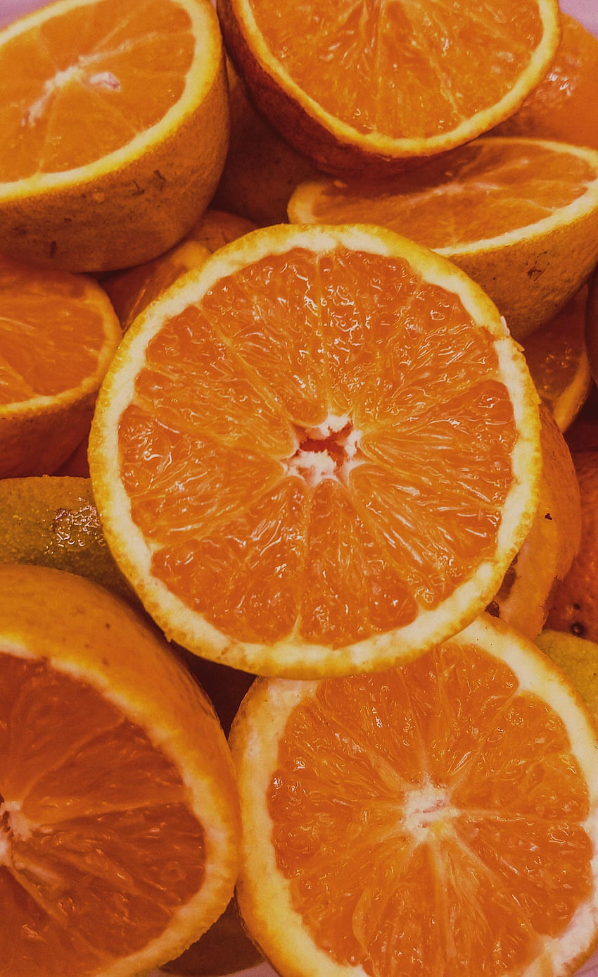 Oranges, Fruits, Food, Citrus, Lobules, Slices, HD phone wallpaper
